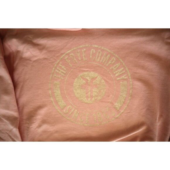 Frye WFF8BKL02-621 Women's Sz S Silver Pink Circle Logo Graphic Hoodie - Picture 8 of 12